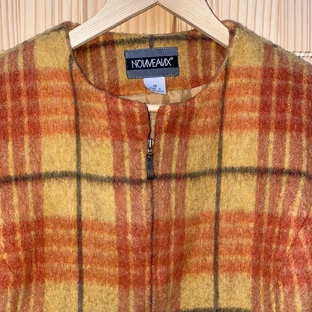 NOUVEAUX Multi-color Women’s Wool Blend Jacket Size 10 Made in El Salvador - Picture 3 of 16